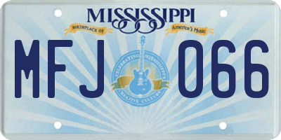MS license plate MFJ066