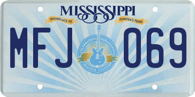 MS license plate MFJ069
