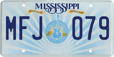 MS license plate MFJ079