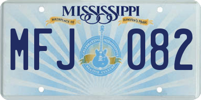 MS license plate MFJ082