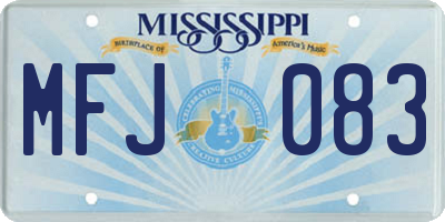 MS license plate MFJ083