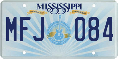MS license plate MFJ084