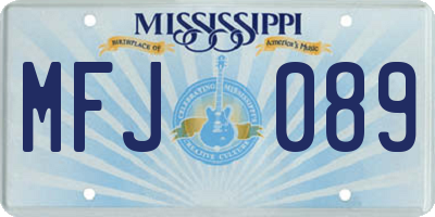 MS license plate MFJ089