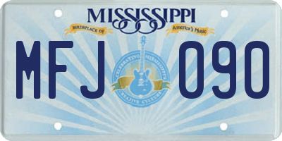 MS license plate MFJ090