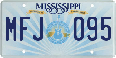 MS license plate MFJ095
