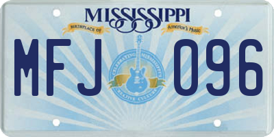 MS license plate MFJ096