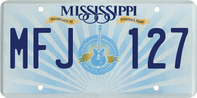 MS license plate MFJ127