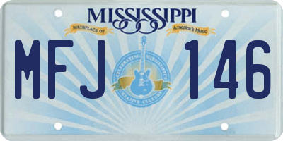 MS license plate MFJ146