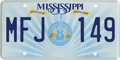 MS license plate MFJ149