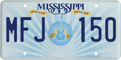 MS license plate MFJ150