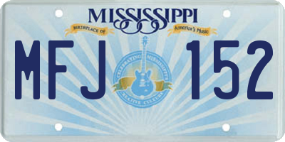 MS license plate MFJ152