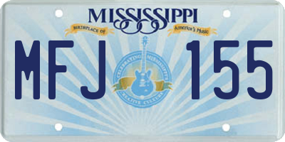 MS license plate MFJ155