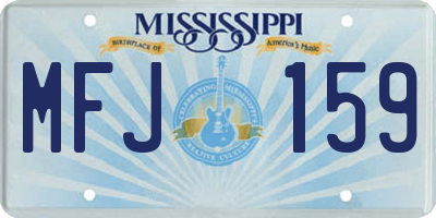 MS license plate MFJ159