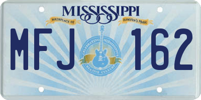 MS license plate MFJ162