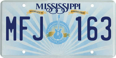 MS license plate MFJ163