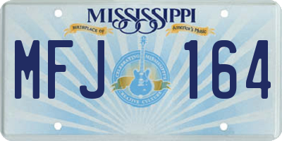 MS license plate MFJ164