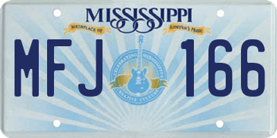 MS license plate MFJ166