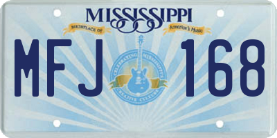 MS license plate MFJ168