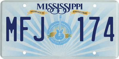 MS license plate MFJ174
