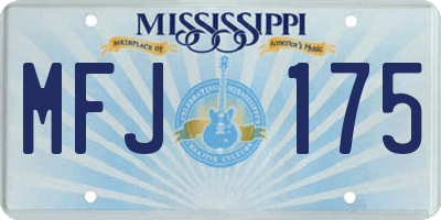 MS license plate MFJ175