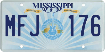 MS license plate MFJ176