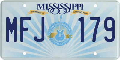 MS license plate MFJ179