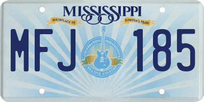 MS license plate MFJ185