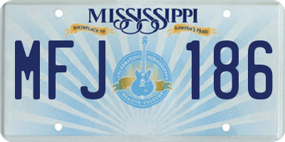 MS license plate MFJ186