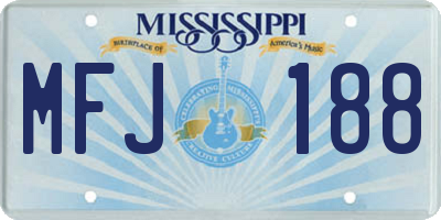 MS license plate MFJ188