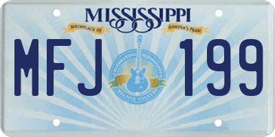 MS license plate MFJ199