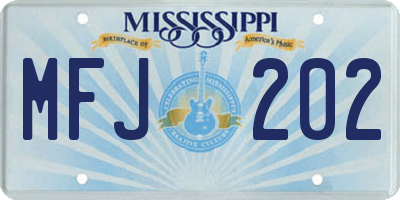 MS license plate MFJ202
