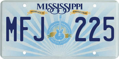 MS license plate MFJ225