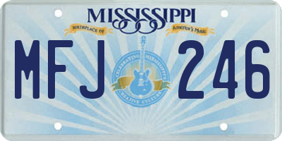 MS license plate MFJ246