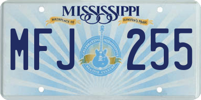 MS license plate MFJ255