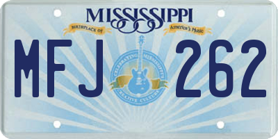 MS license plate MFJ262