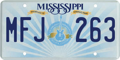 MS license plate MFJ263