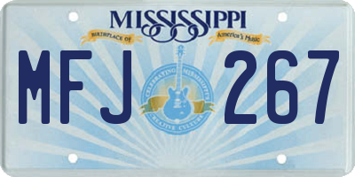 MS license plate MFJ267