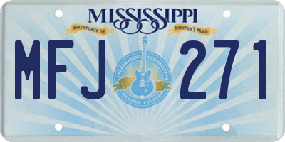 MS license plate MFJ271