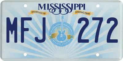 MS license plate MFJ272