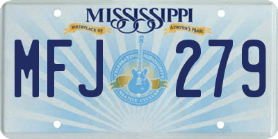 MS license plate MFJ279