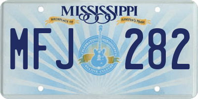MS license plate MFJ282