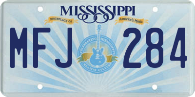 MS license plate MFJ284