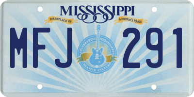 MS license plate MFJ291