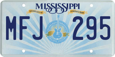 MS license plate MFJ295