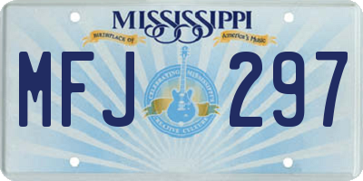 MS license plate MFJ297