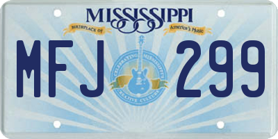 MS license plate MFJ299