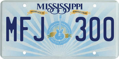 MS license plate MFJ300