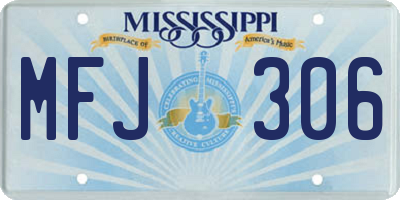 MS license plate MFJ306