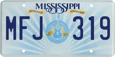 MS license plate MFJ319