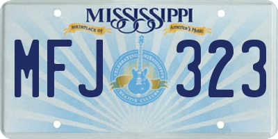 MS license plate MFJ323